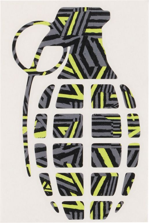 Grenade Doomvision Grey Die Cut Sticker