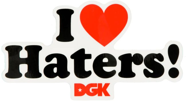 DGK I Love Haters Teal & Purple Sticker