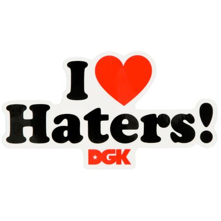 DGK I Love Haters Teal & Purple Sticker