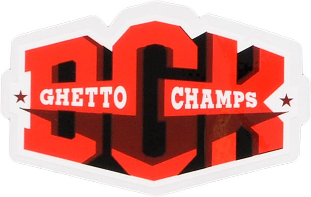 DGK Ghetto Champs Red & Black Sticker