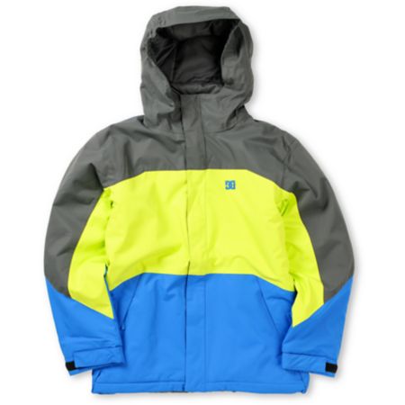 DC Boys Amo K Shadow, Lime & Blue 5K Snowboarding Jacket 2013