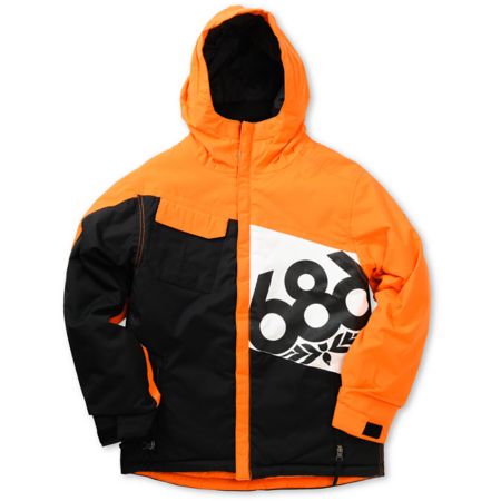 686 Boys Mannual Iconic Insulated Orange 5K Snowboard Jacket