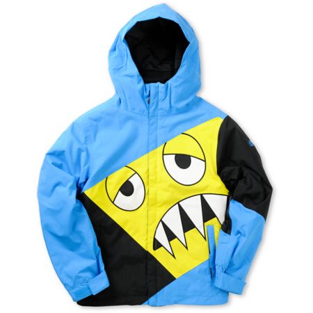 686 Boys Snaggleface 5K Blue Snowboard Jacket