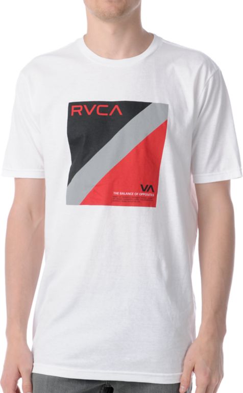 RVCA Balance Flag White Tee Shirt