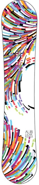 Alibi Escape 148cm Girls Rocker Snowboard 2013
