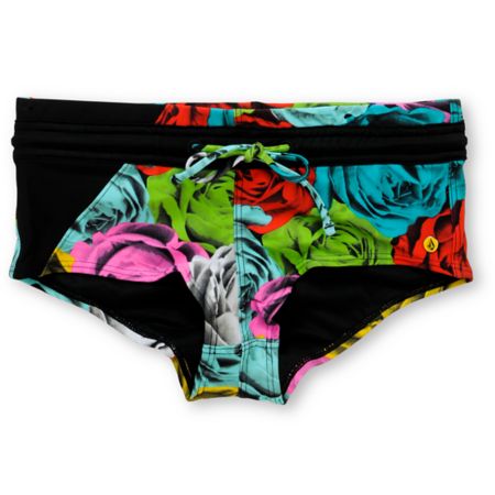 Volcom Girls Waroses Floral Print Bikini Boy Shorts