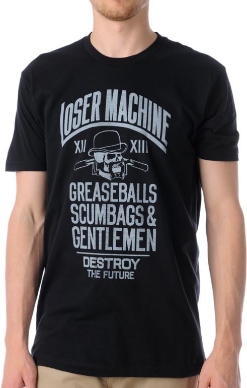 Loser Machine Gents Black Premium Tee Shirt