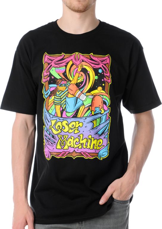 Loser Machine Saturn Skater Black Tee Shirt