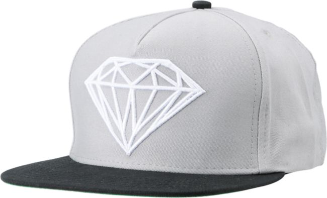 Diamond Supply Brilliant Black & Grey Snapback Hat