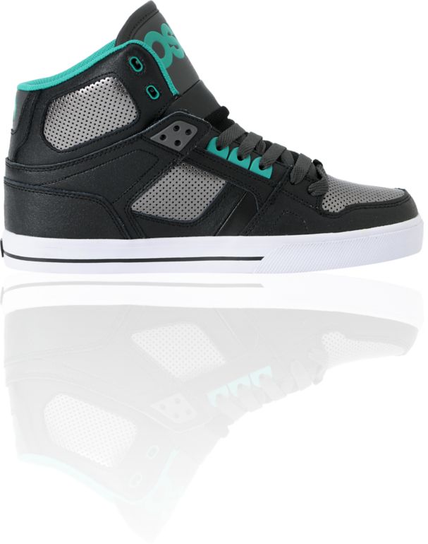 Osiris NYC 83 VLC Black, Gunmetal, & Teal Shoe