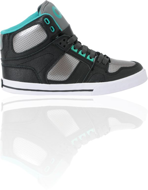 Osiris Kids NYC 83 VLC Black, Gunmetal & Teal Skate Shoe