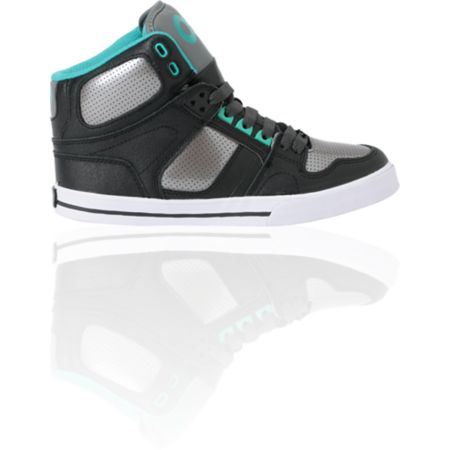 Osiris Kids NYC 83 VLC Black, Gunmetal & Teal Skate Shoe