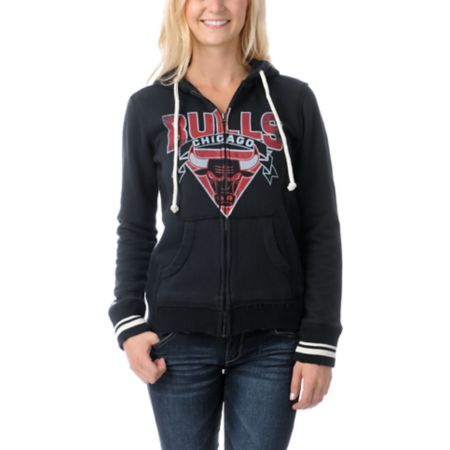 NBA Mitchell and Ness Chicago Bull Vintage Hoodie