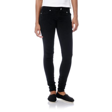 Almost Famous Black Skinny Corduroy Pants