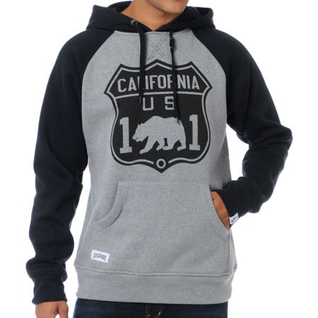 Local Legends US 101 Black & Heather Grey Pullover Hoodie