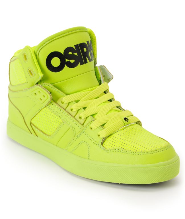 Osiris NYC 83 Vulc Lime Green High Top Shoe