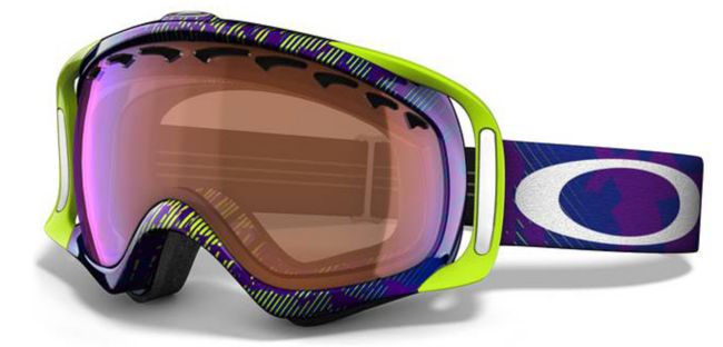 Oakley Crowbar Camo Net Purple & Green Snowboard Goggles