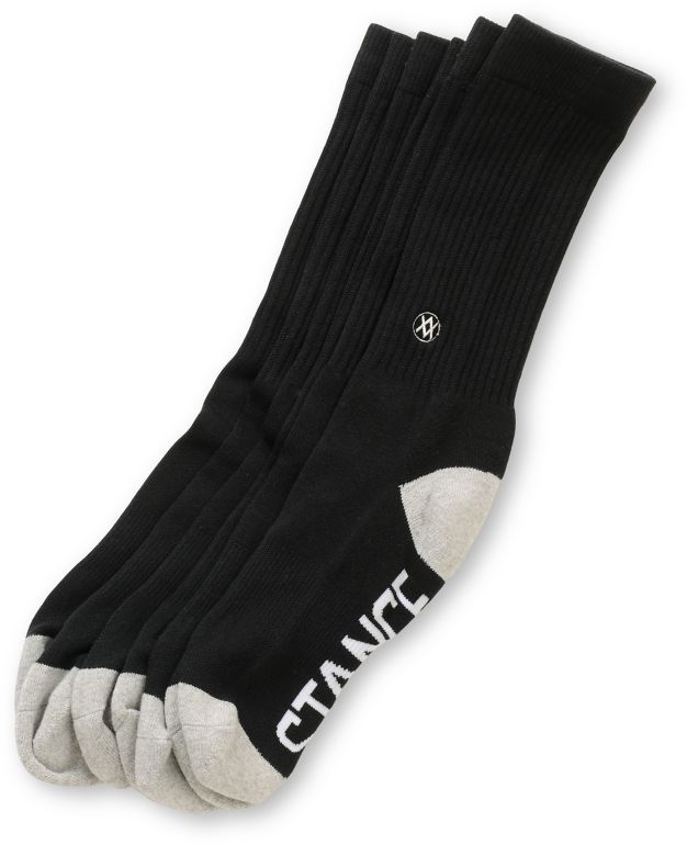 Stance Prime Black 3 Pack Crew Socks