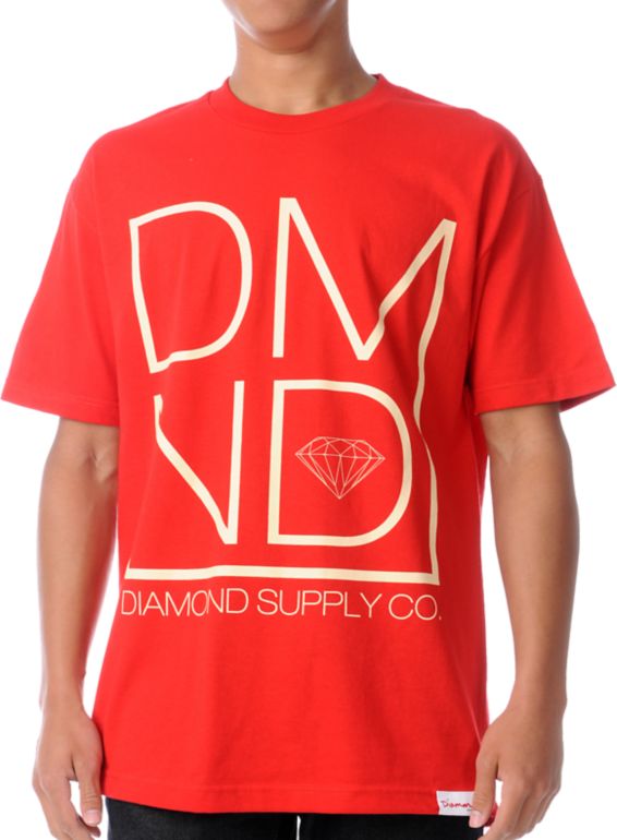 Diamond Supply DMND Red Tee Shirt