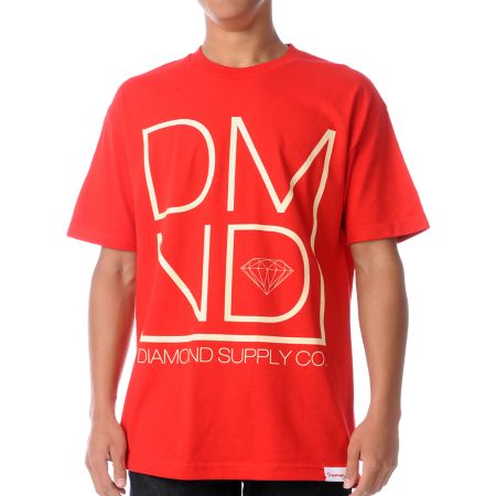 Diamond Supply DMND Red Tee Shirt