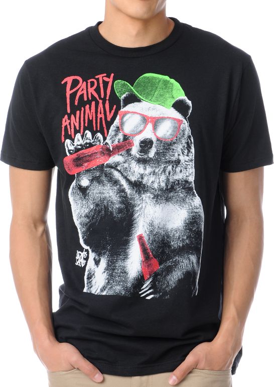 A-Lab Party Animal Black Tee Shirt 