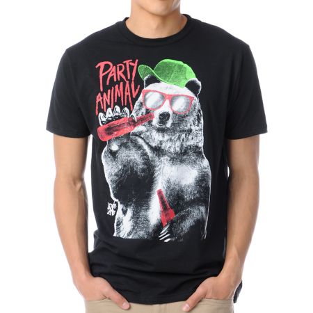 A-Lab Party Animal Black Tee Shirt 