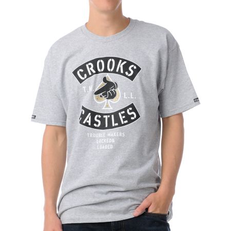 Crooks and Castles Air Gun Spade Grey Tee Shirt