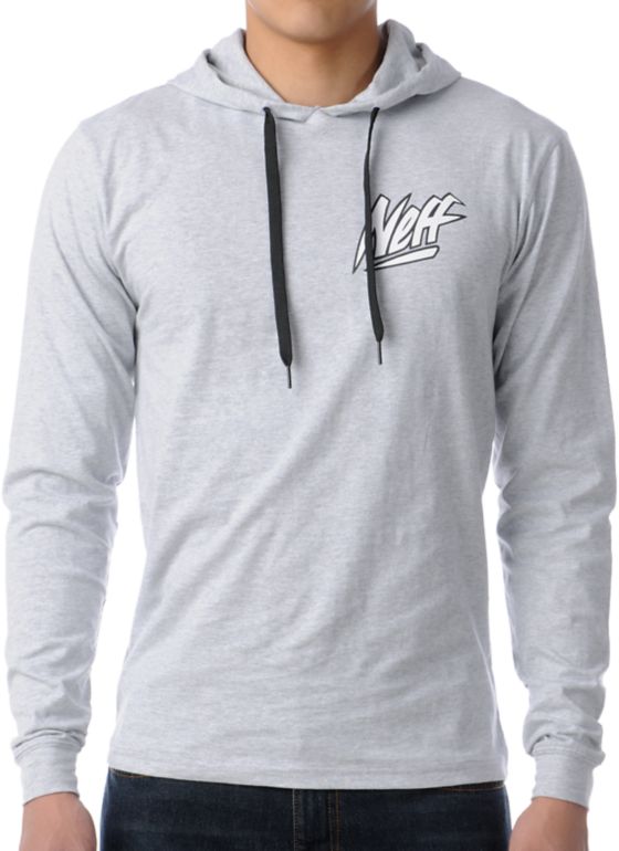 Neff Wave Rider Grey Pullover Hooded Tee