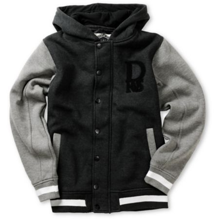 Dravus Boys Emblem Black & Grey Varsity Hoodie