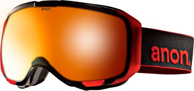 Anon M1 Black & Red Solex 2013 Snowboard Goggles