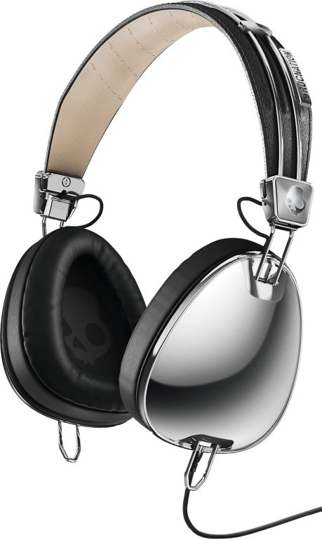Skullcandy Aviator  Chrome & Black Headphones