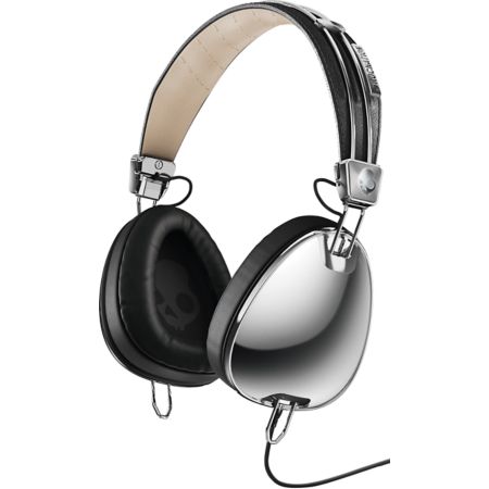 Skullcandy Aviator  Chrome & Black Headphones