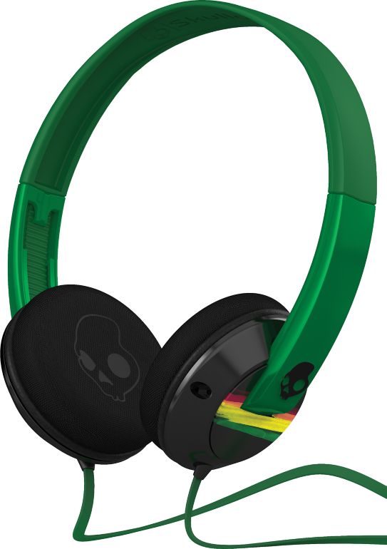 Skullcandy Green & Rasta Uprock Headphones