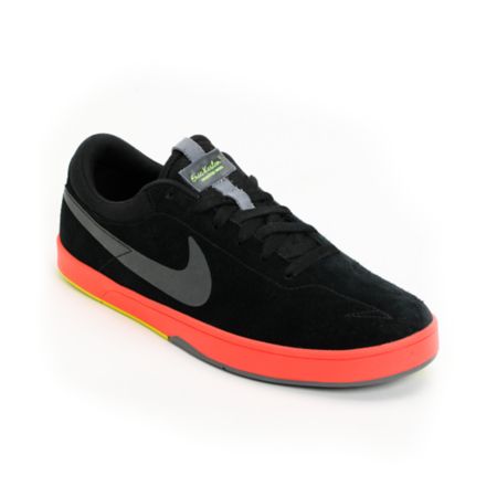 Nike SB Eric Koston Black, Sunburst & Green Skate Shoe