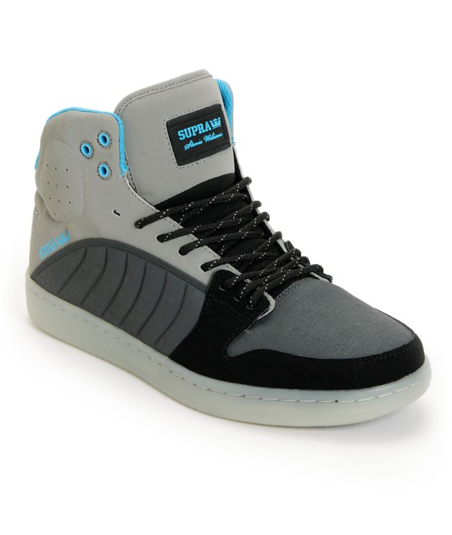 Supra S1W Stevie Williams Grey & Turquoise Mid Top Shoe