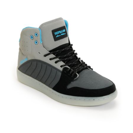 Supra S1W Stevie Williams Grey & Turquoise Mid Top Shoe