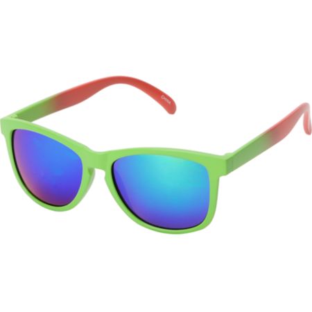 Jack Martin Motosurf Matte Green & Red Sunglasses