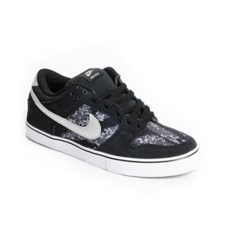 Nike Dunk Low LR Black, Metallic Silver & White Skate Shoe