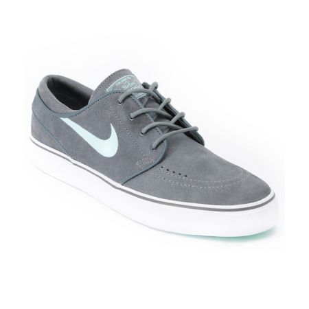 Nike SB Zoom Stefan Janoski Grey & Mint Suede Shoe
