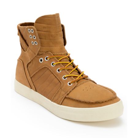 Supra Skymoc Light Brown Leather Shoe