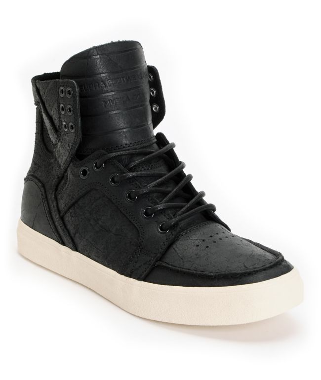 Supra Skymoc Black Leather Shoe