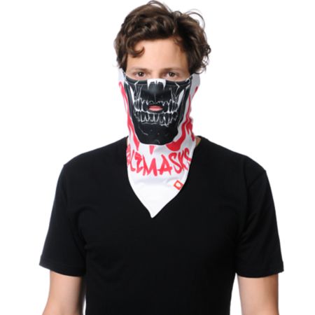Airhole Skull White Face Mask Bandana
