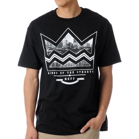 Neff City Crown Black Tee Shirt