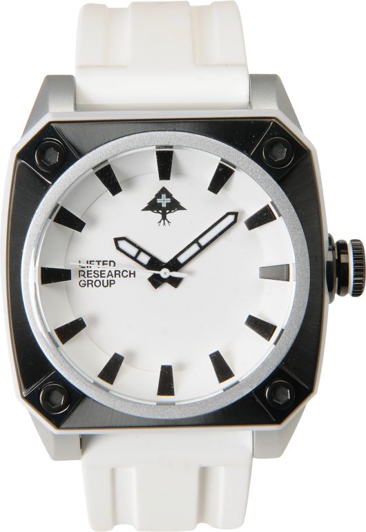 LRG Gauge Silver, White & Black Analog Watch