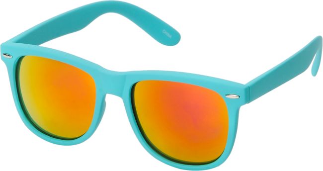 Jack Martin Frisky Business Matte Turquoise & Fire Sunglasses