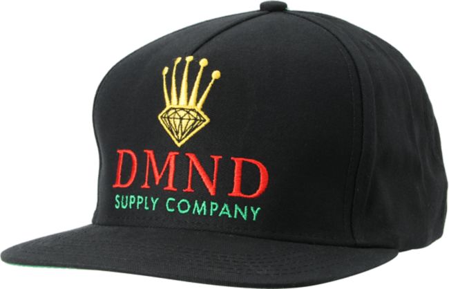 Diamond Supply DMND Crown Black Snapback Hat
