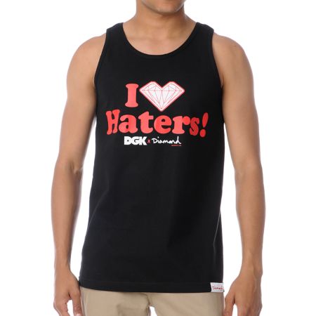 DGK x Diamond I Love Haters Black Tank Top