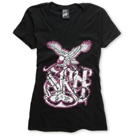 SRH Parlor Girls Black V-Neck Tee Shirt