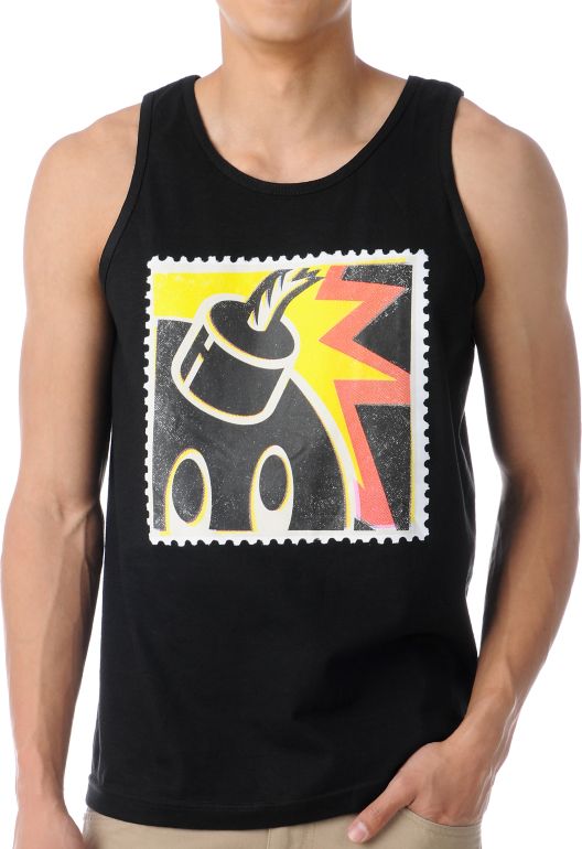 The Hundreds Stamp Adam Black Tank Top