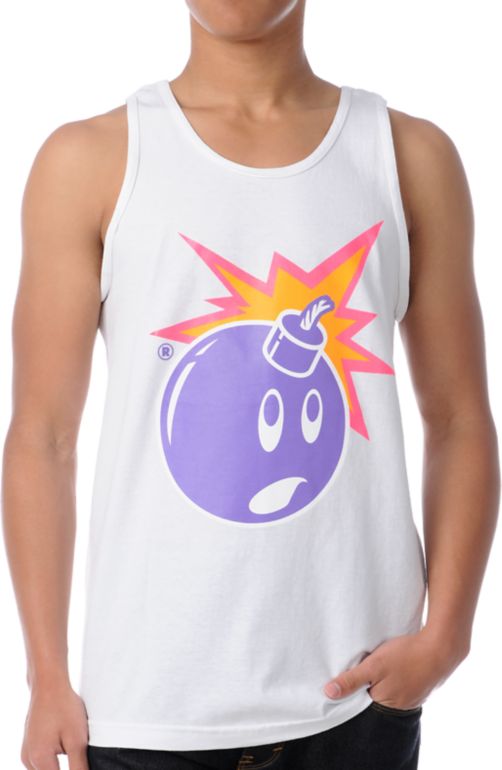 The Hundreds Fluorescent White Tank Top